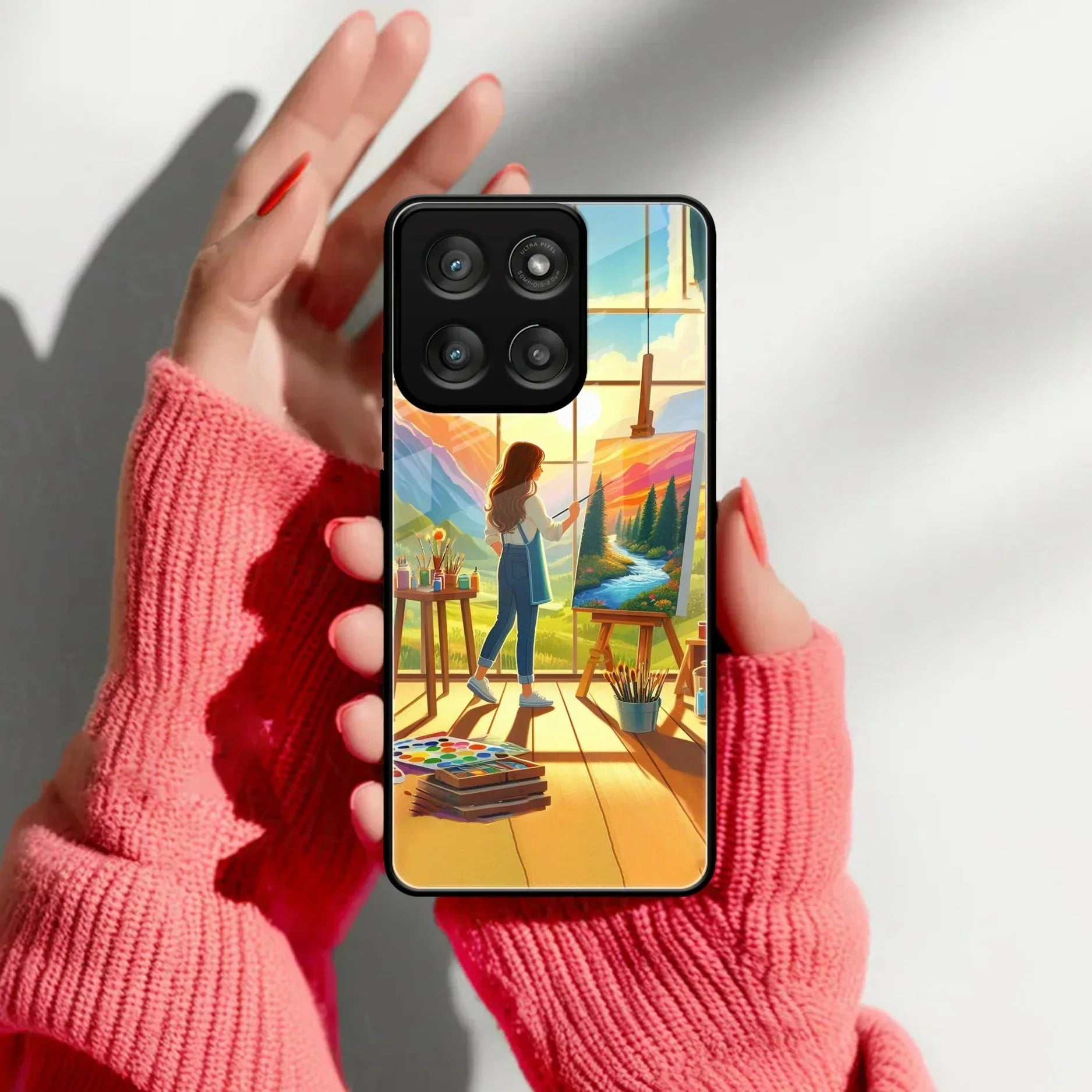 Canvas of Dreams Glass Case Cover For Motorola - ShopOnCliQ