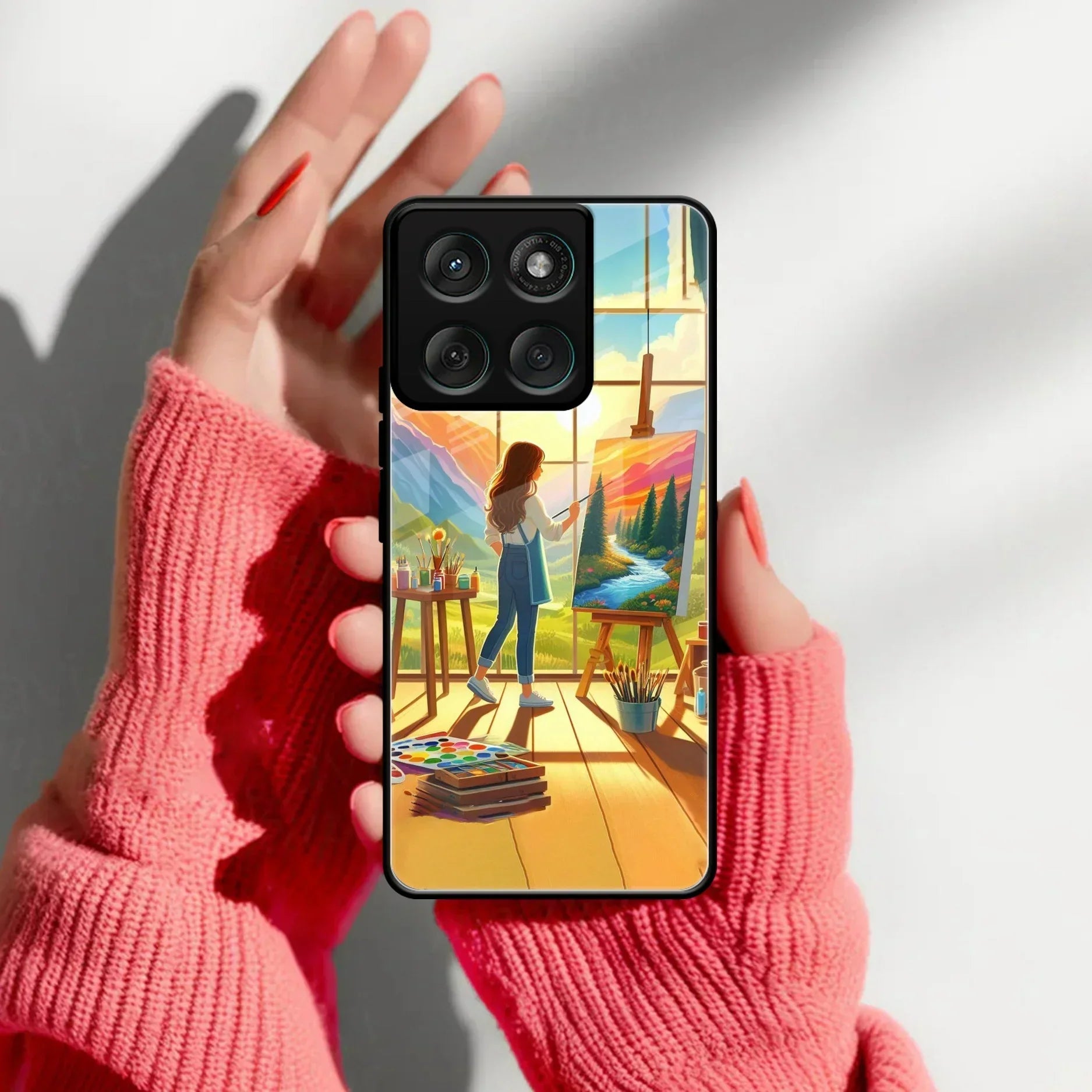 Canvas of Dreams Glass Case Cover For Motorola - ShopOnCliQ