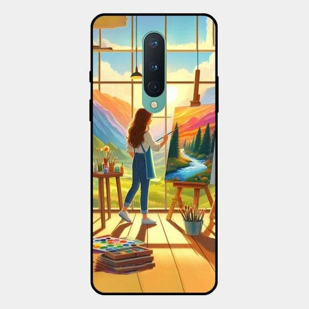 Canvas of Dreams Glass Case Cover For Oneplus 8