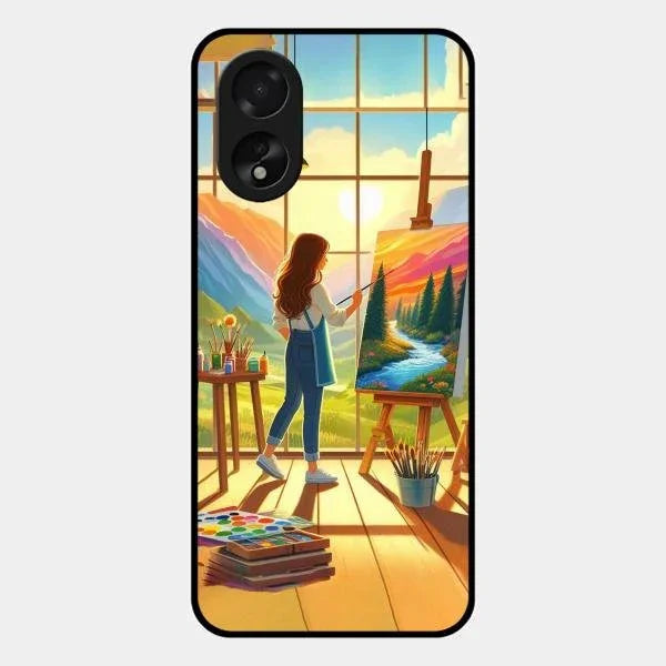 Canvas of Dreams Glass Case Cover For Oppo A38