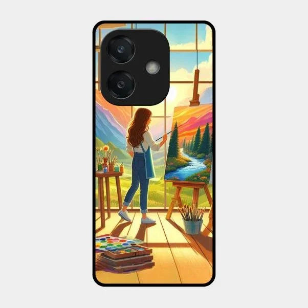 Canvas of Dreams Glass Case Cover For Oppo A3X 5G