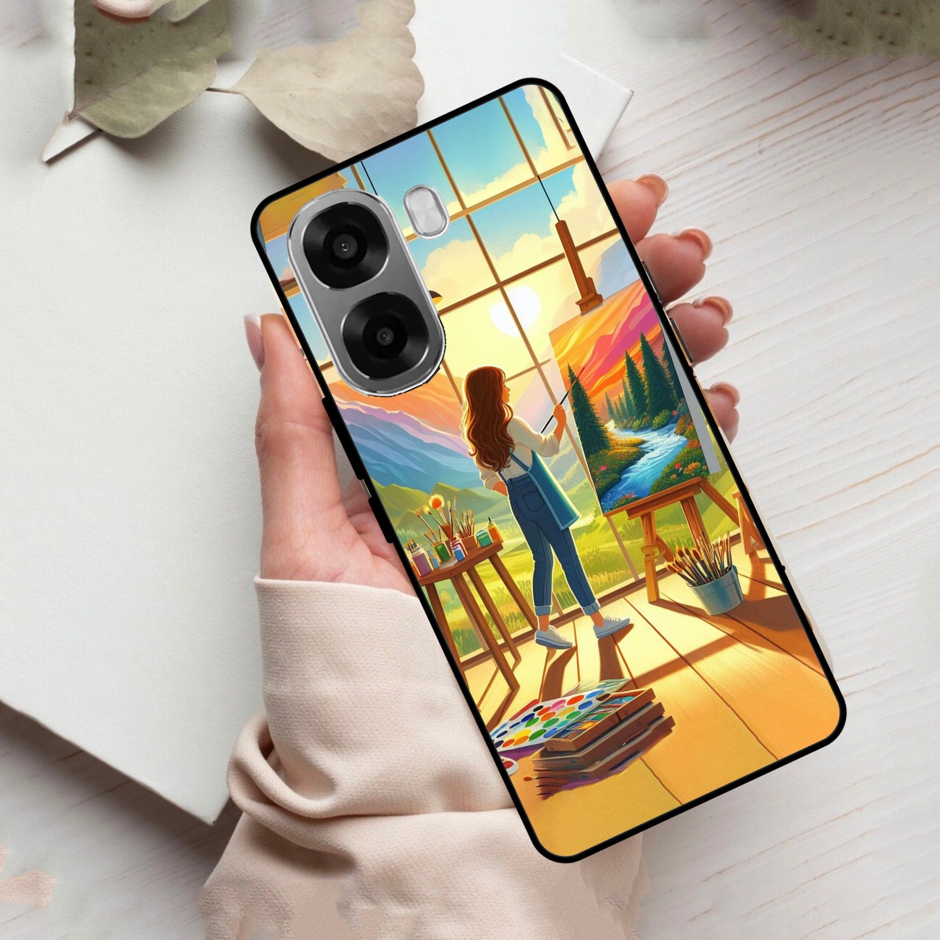 Canvas of Dreams Glass Case Cover For Oppo