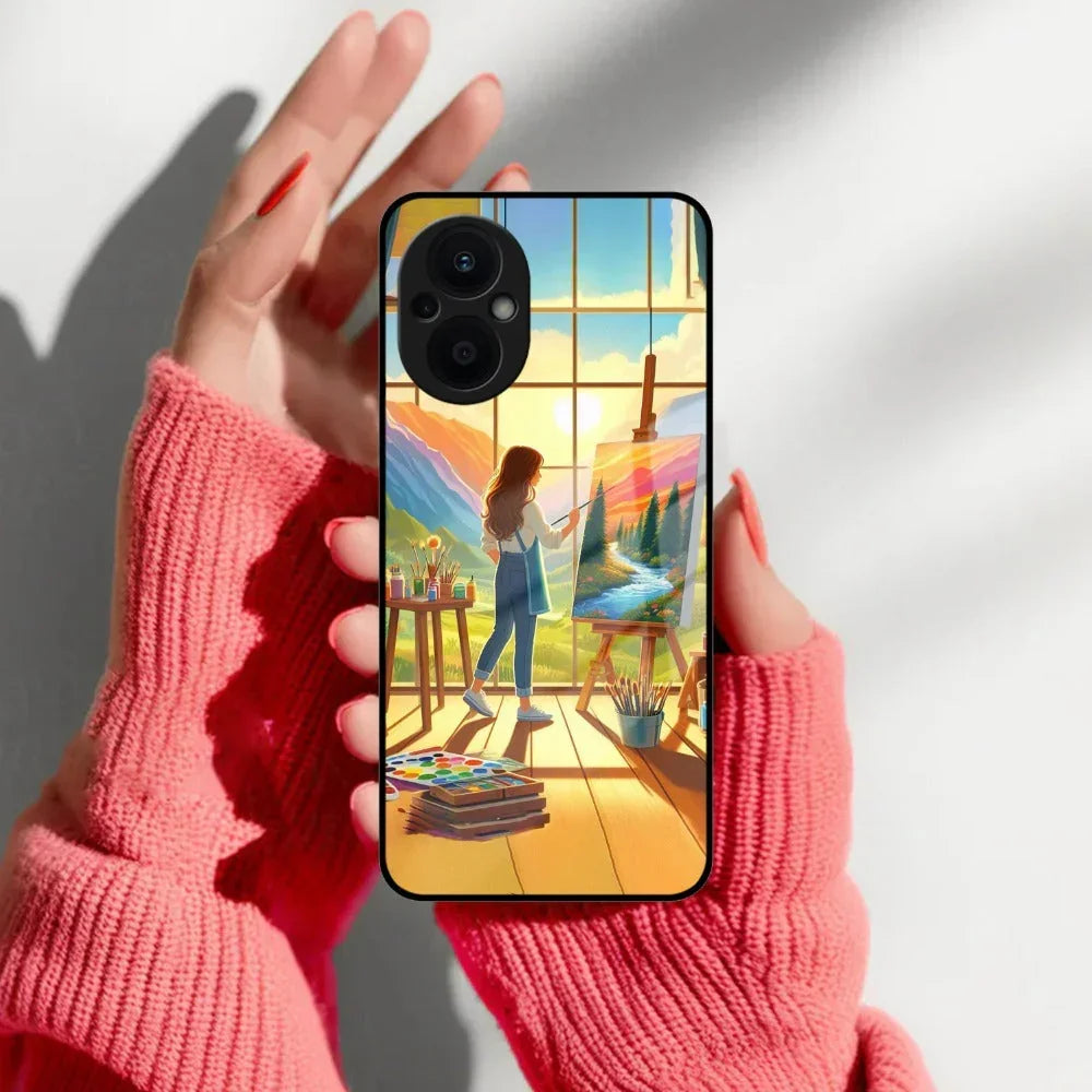 Canvas of Dreams Glass Case Cover For Oppo - ShopOnCliQ
