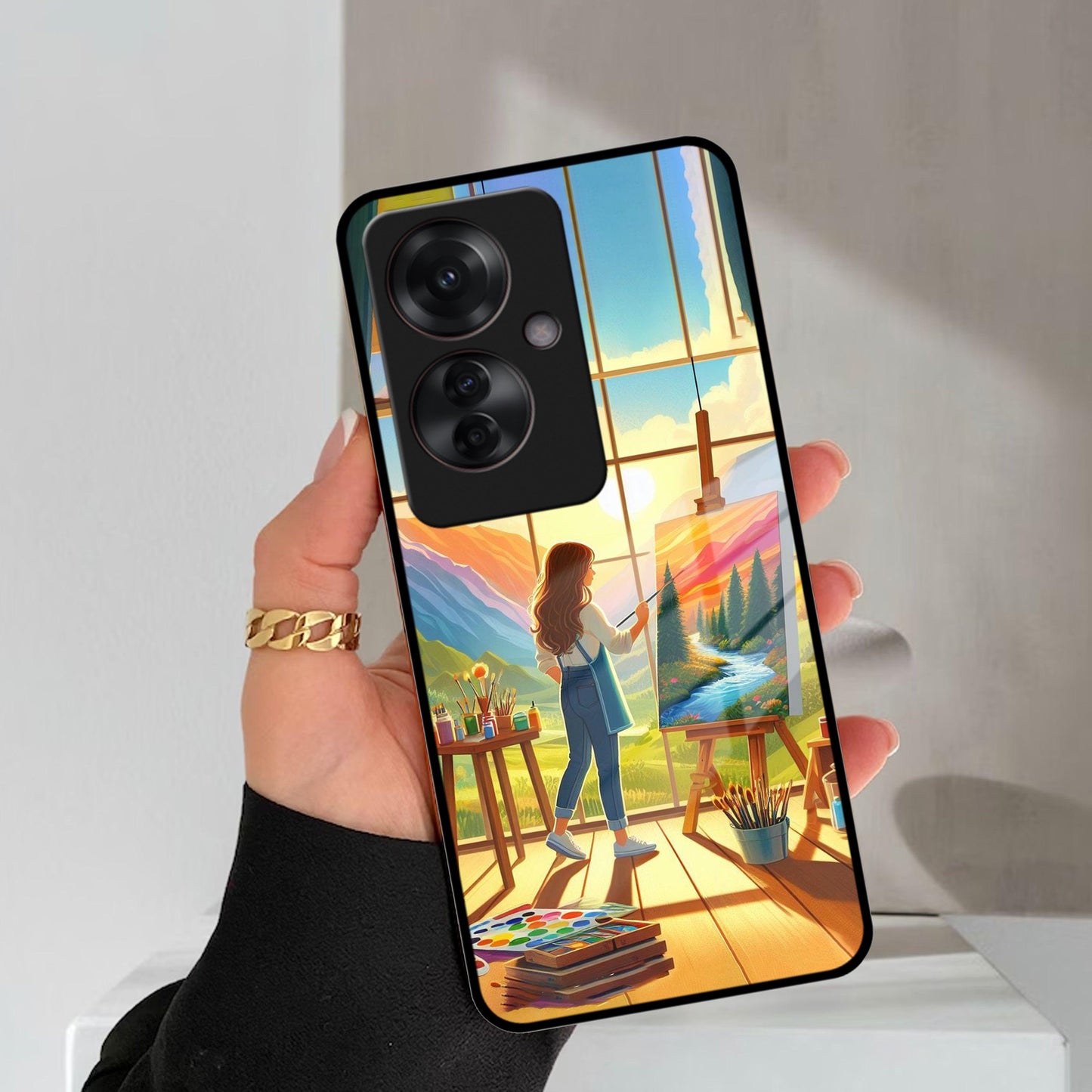 Canvas of Dreams Glass Case Cover For Oppo