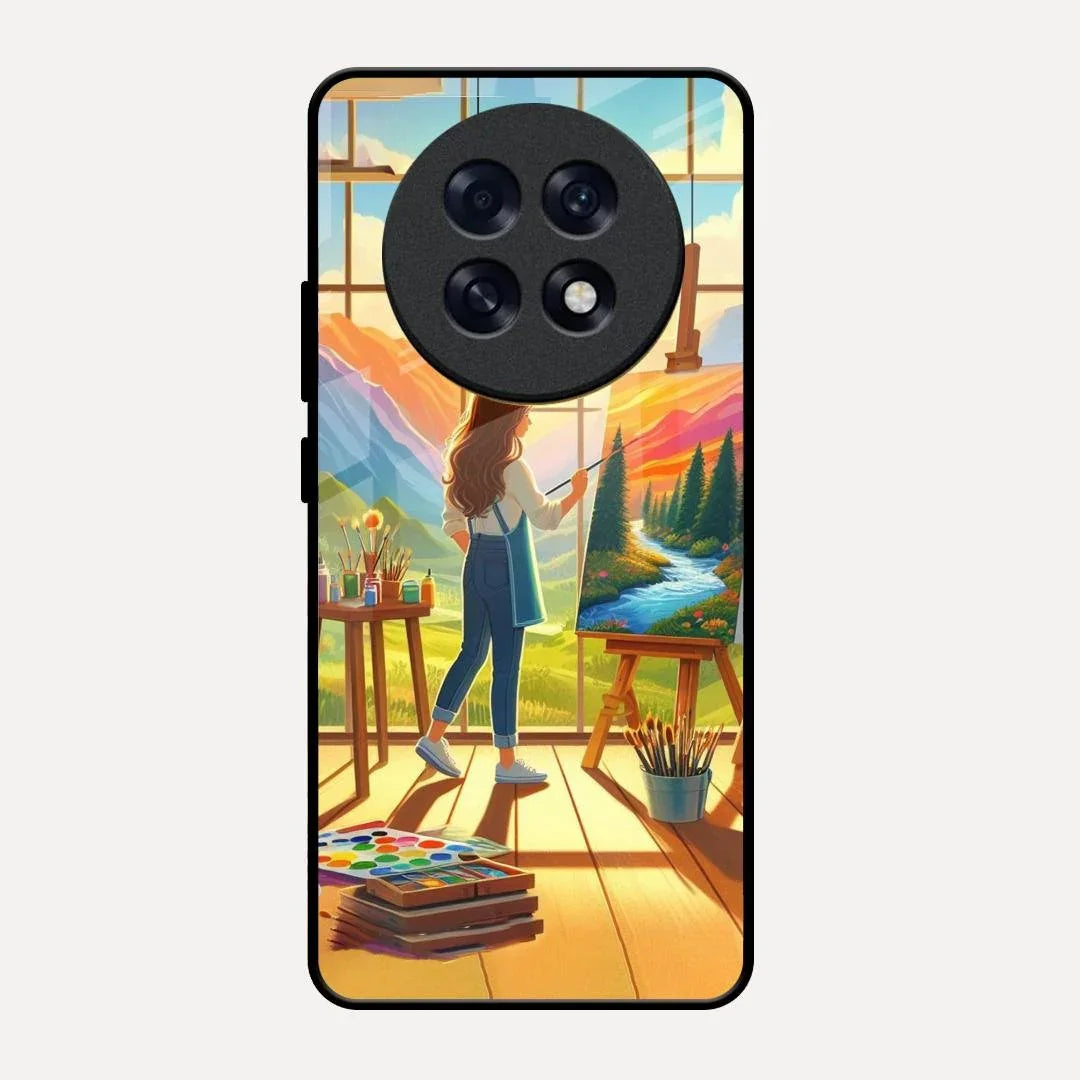 Canvas of Dreams Glass Case Cover For Oppo F31 Pro Plus 5G