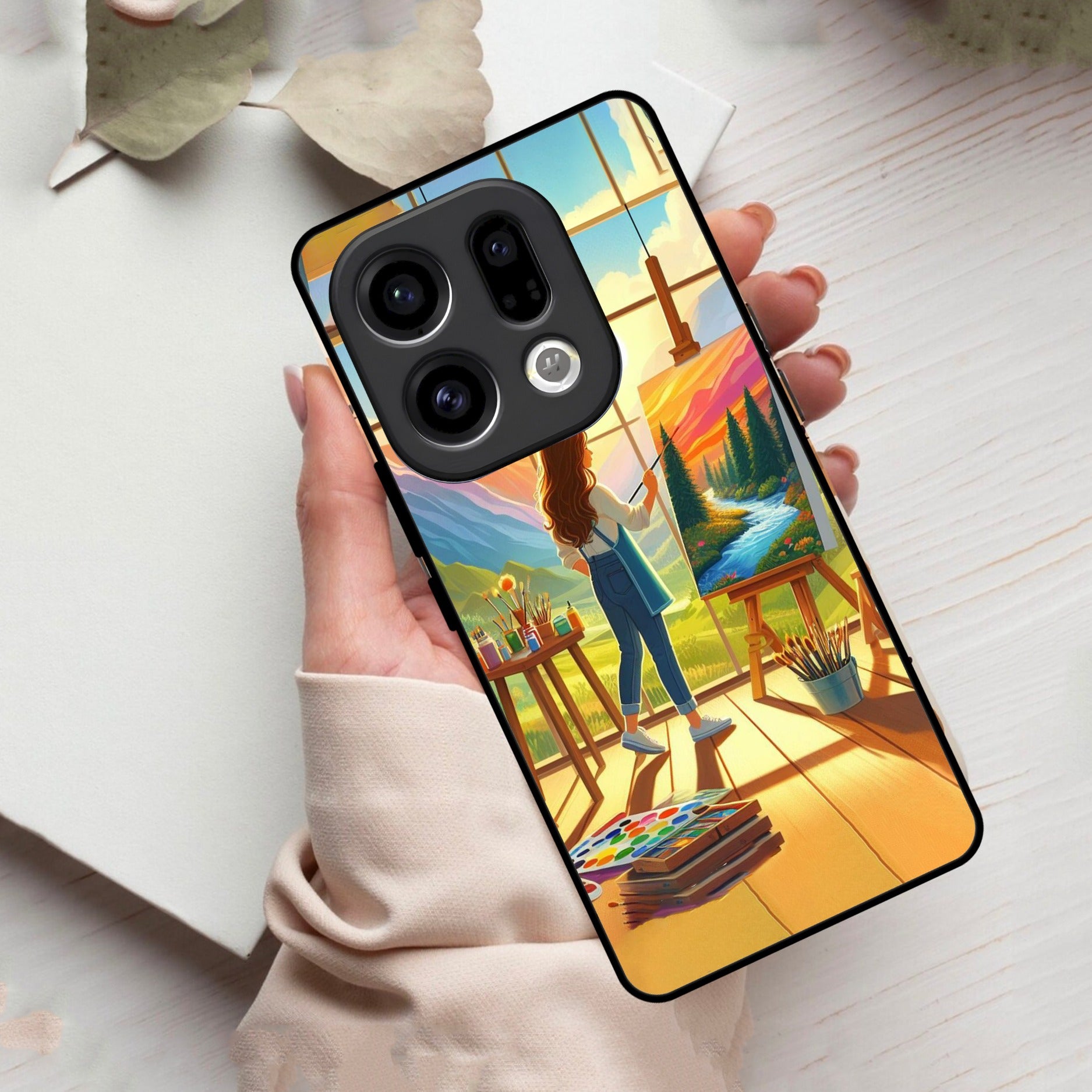 Canvas of Dreams Glass Case Cover For Oppo