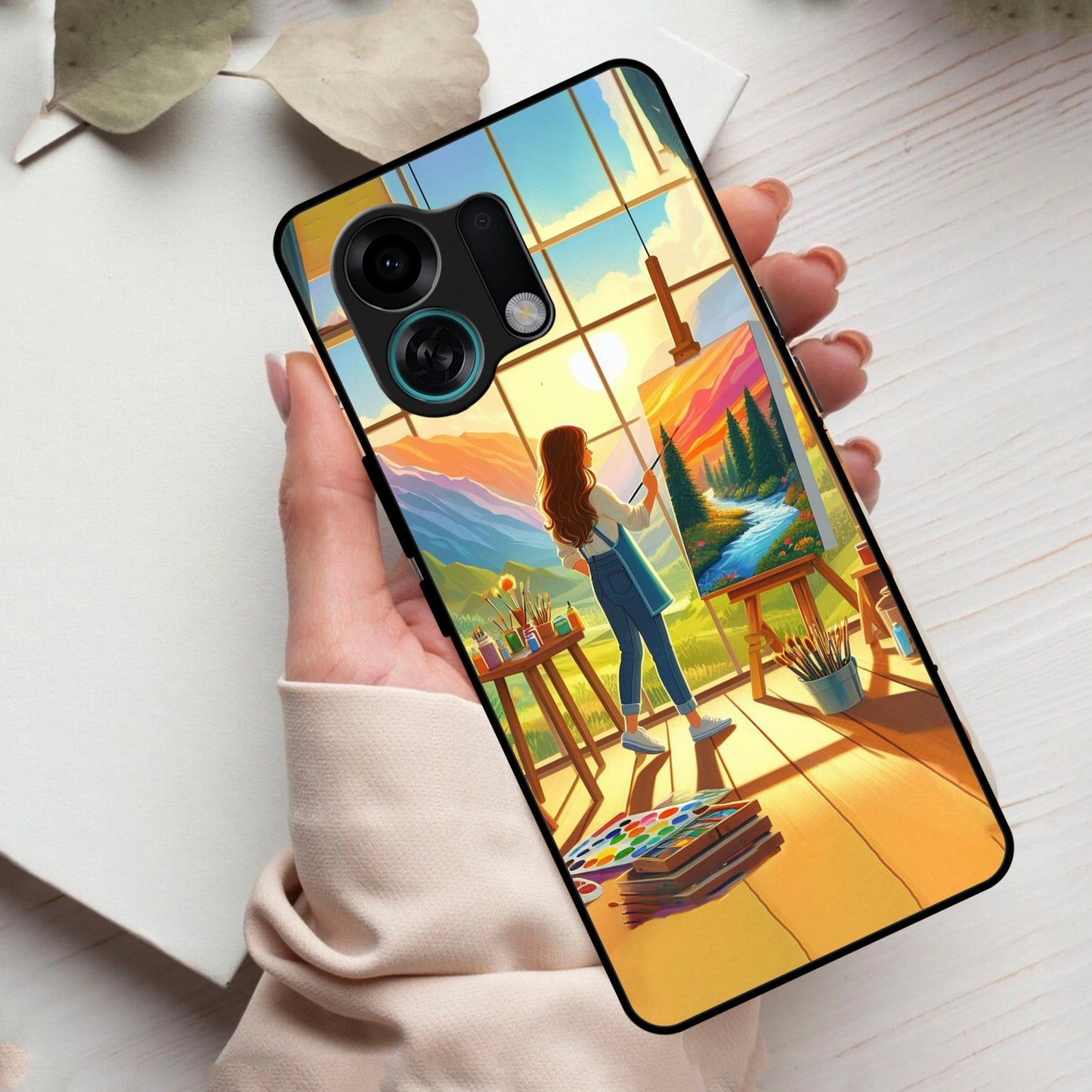 Canvas of Dreams Glass Case Cover For Oppo
