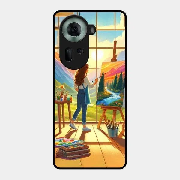 Canvas of Dreams Glass Case Cover For Oppo Reno 11 5G