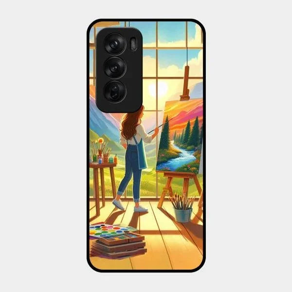 Canvas of Dreams Glass Case Cover For Oppo Reno 12 Pro 5G
