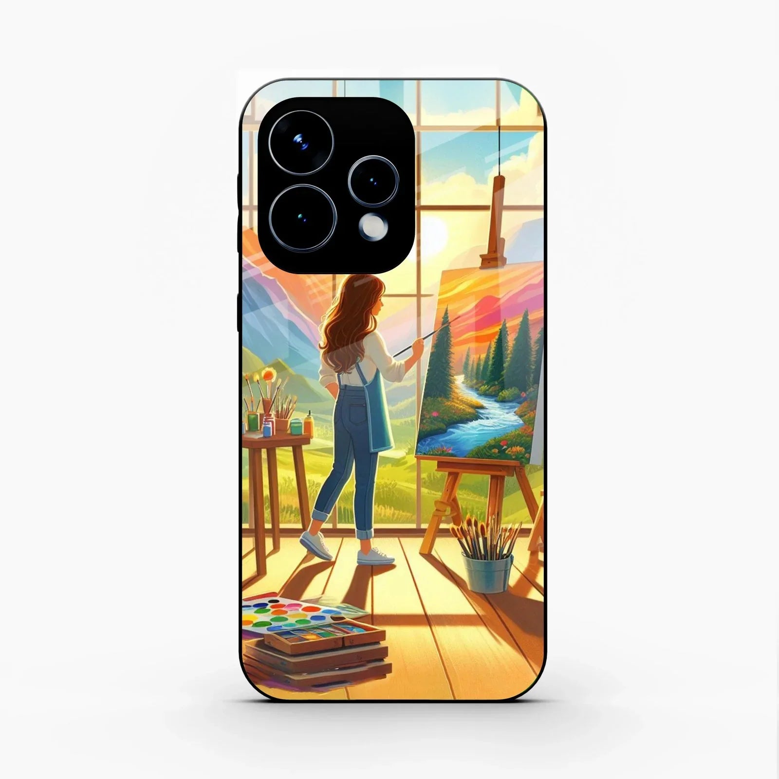 Canvas of Dreams Glass Case Cover For Oppo Reno 15 5G