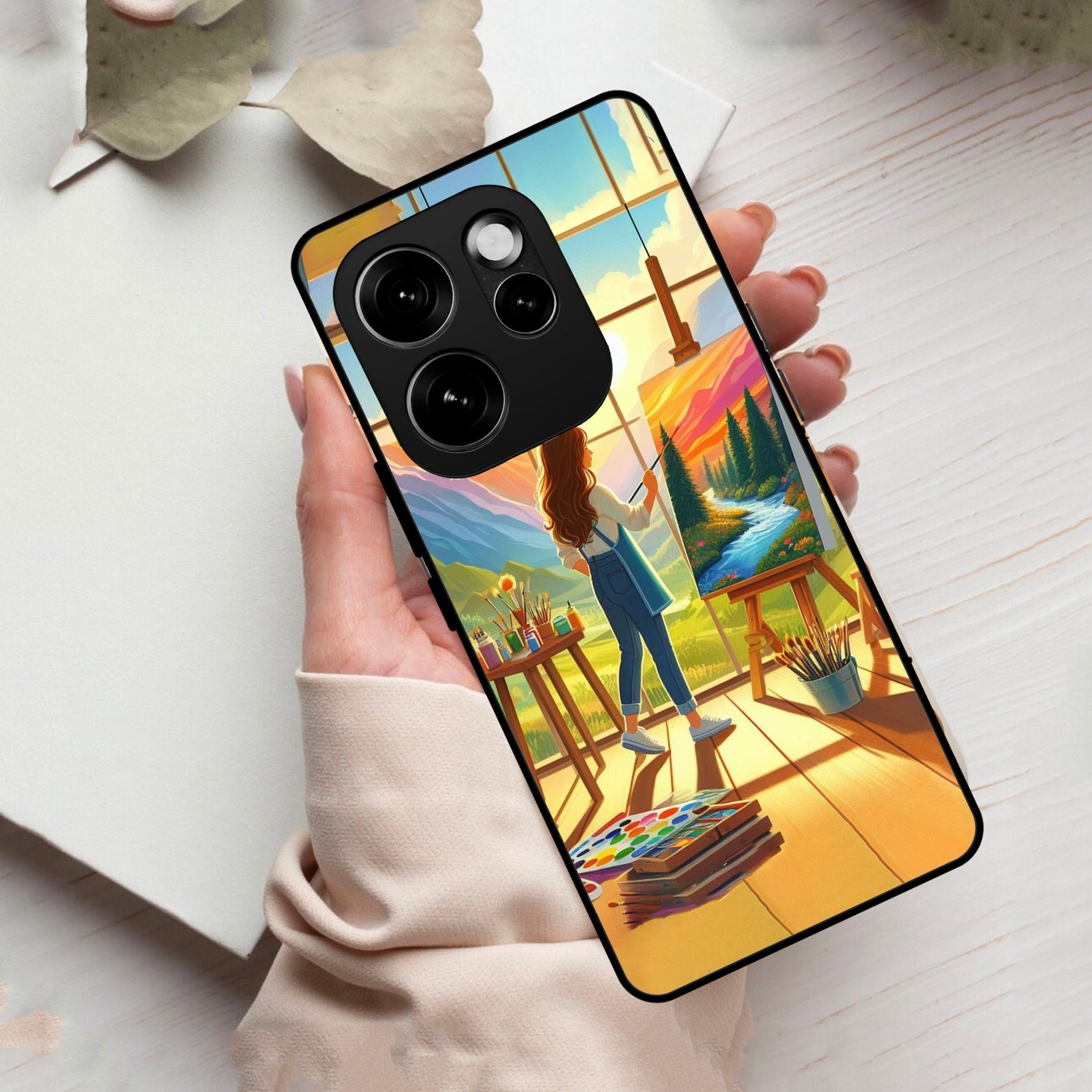 Canvas of Dreams Glass Case Cover For Oppo