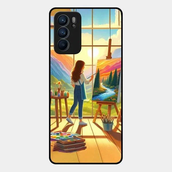Canvas of Dreams Glass Case Cover For Oppo Reno 6 5G