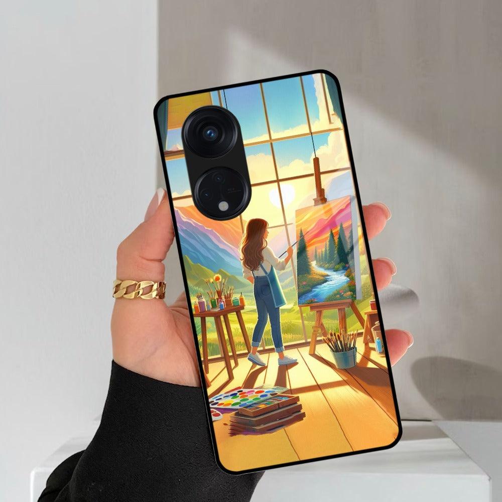 Canvas of Dreams Glass Case Cover For Oppo