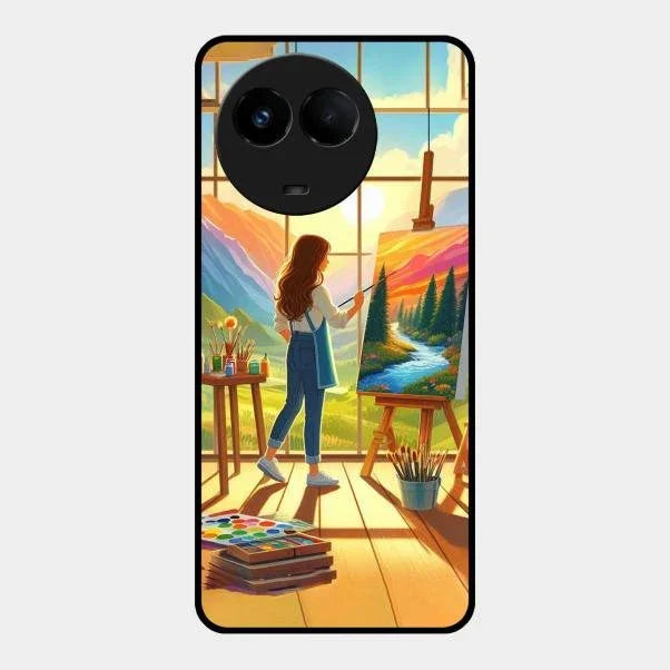 Canvas of Dreams Glass Case Cover For Realme 11X 5G