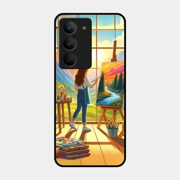 Canvas of Dreams Glass Case Cover For Realme 14X 5G