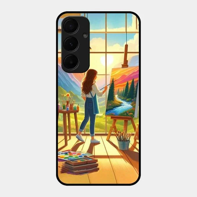 Canvas of Dreams Glass Case Cover For Samsung Galaxy A55 5G