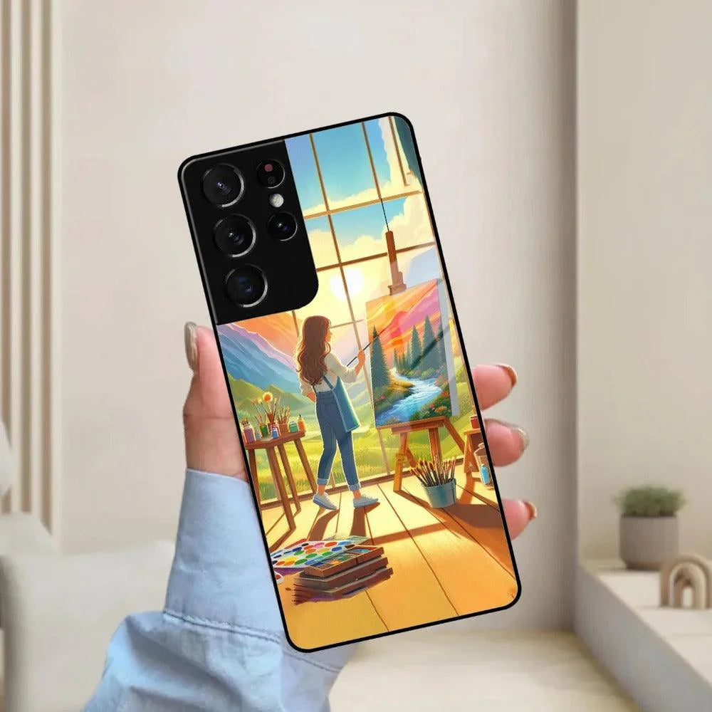 Canvas of Dreams Glass Case Cover for Samsung - ShopOnCliQ