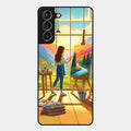 Canvas of Dreams Glass Case Cover For Samsung Galaxy S21