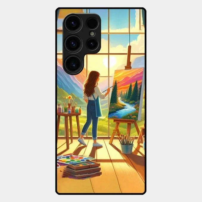Canvas of Dreams Glass Case Cover For Samsung Galaxy S23 Ultra 5G