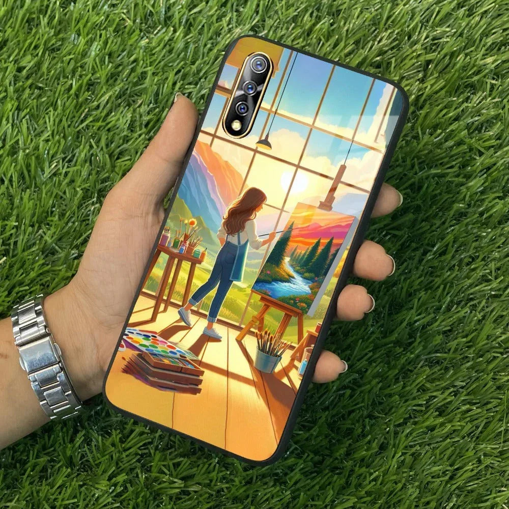 Canvas of Dreams Glass Case Cover For Vivo - ShopOnCliQ