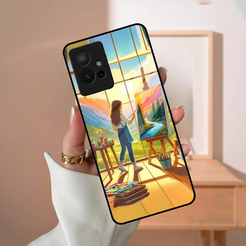 Canvas of Dreams Glass Case Cover For Vivo - ShopOnCliQ