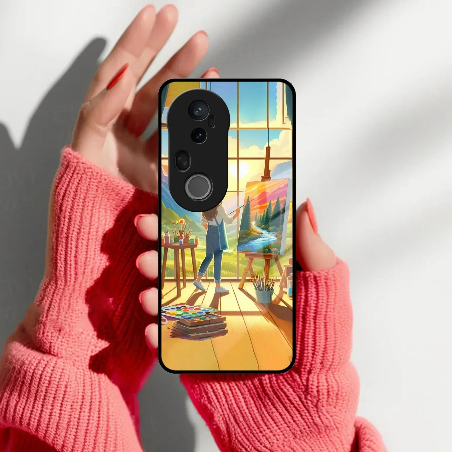 Canvas of Dreams Glass Case Cover For Vivo - ShopOnCliQ
