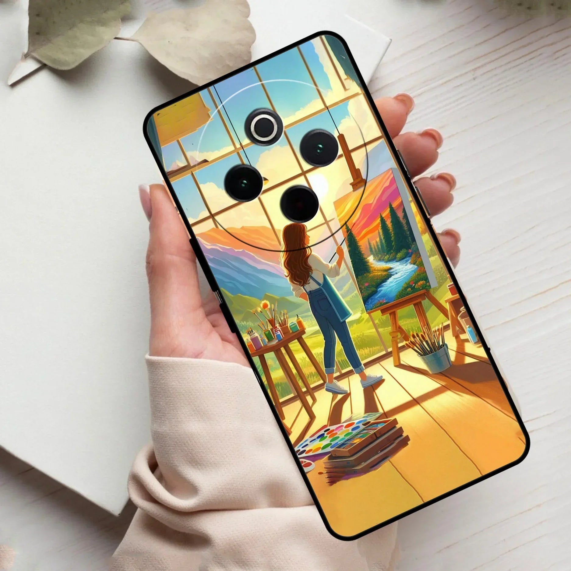 Canvas of Dreams Glass Case Cover For Vivo - ShopOnCliQ