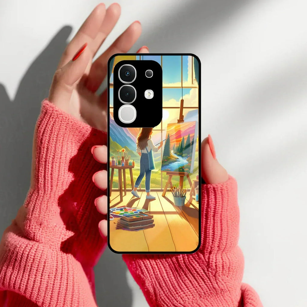 Canvas of Dreams Glass Case Cover For Vivo - ShopOnCliQ