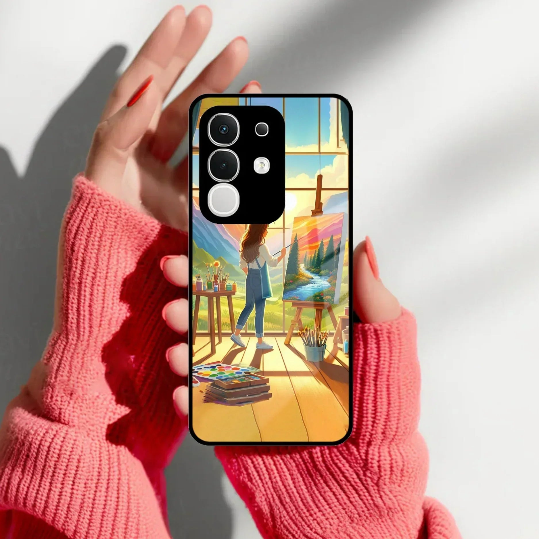 Canvas of Dreams Glass Case Cover For Vivo - ShopOnCliQ