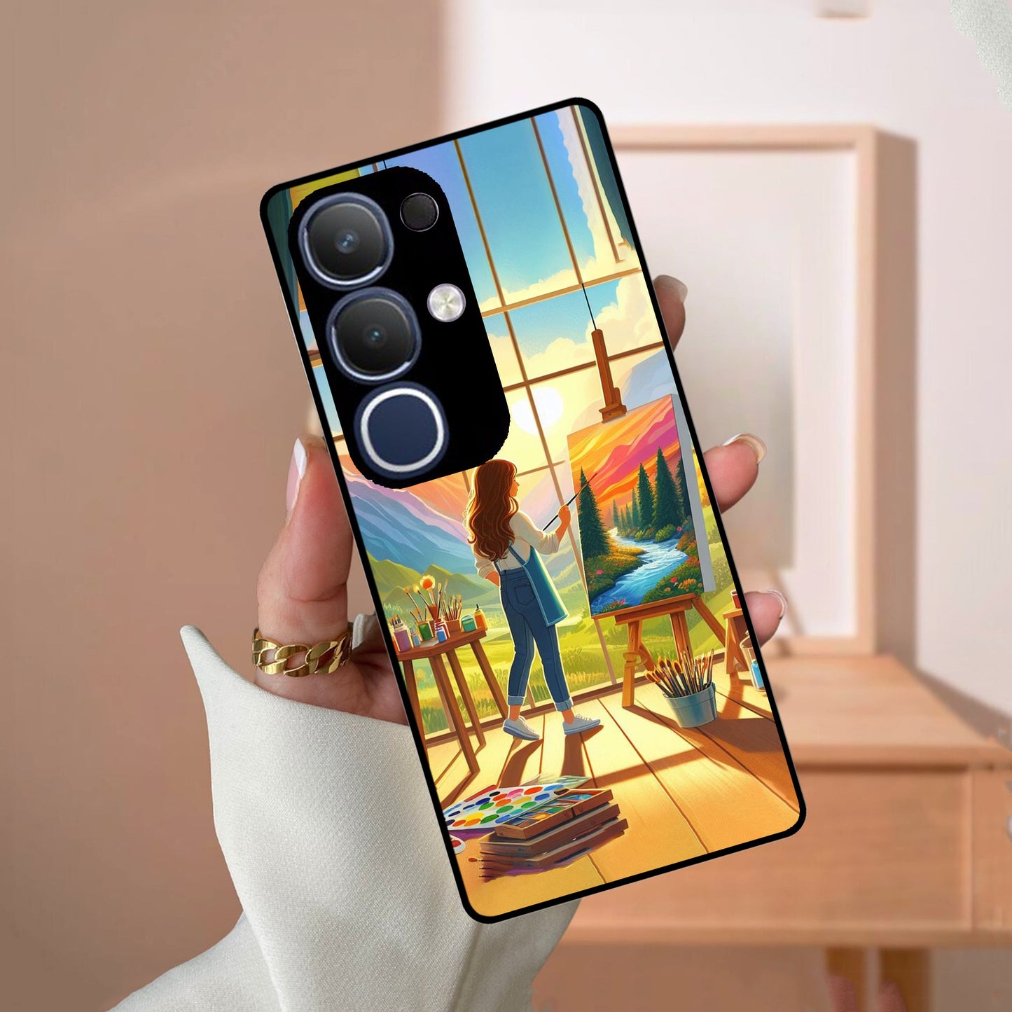 Canvas of Dreams Glossy Metal Case Cover For Vivo