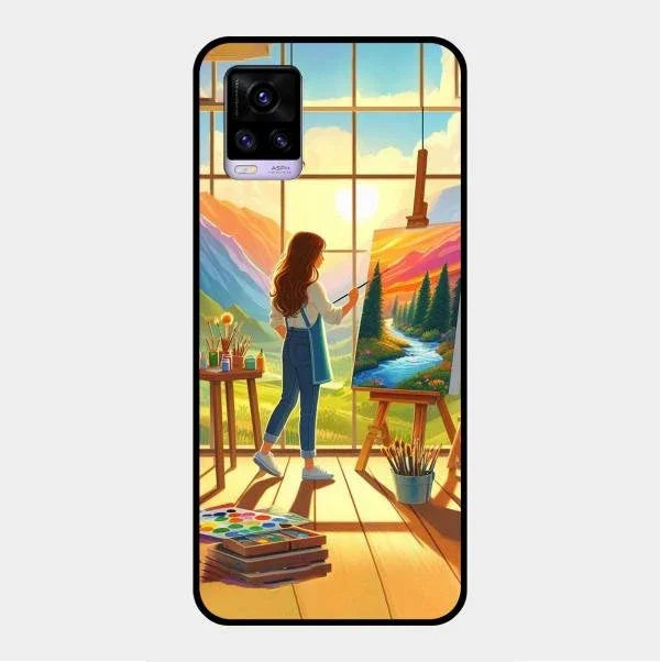 Canvas of Dreams Glass Case Cover For Vivo V20