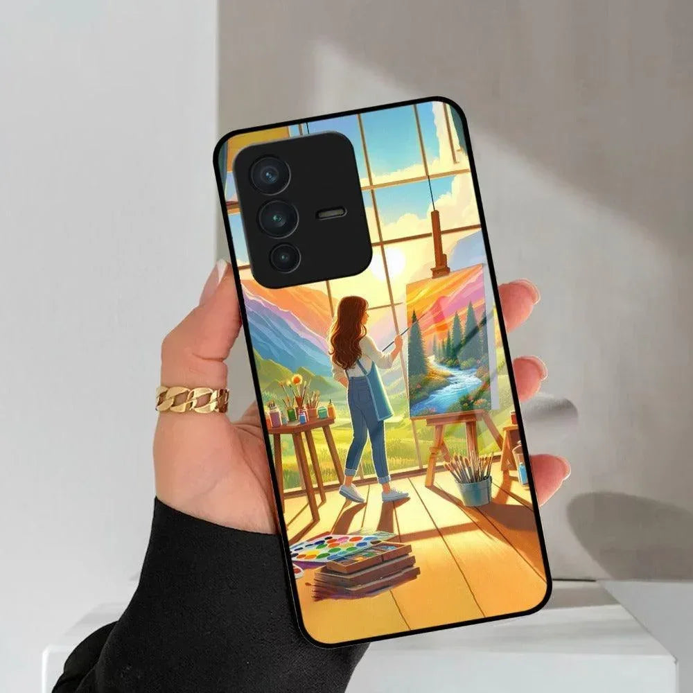Canvas of Dreams Glass Case Cover For Vivo - ShopOnCliQ