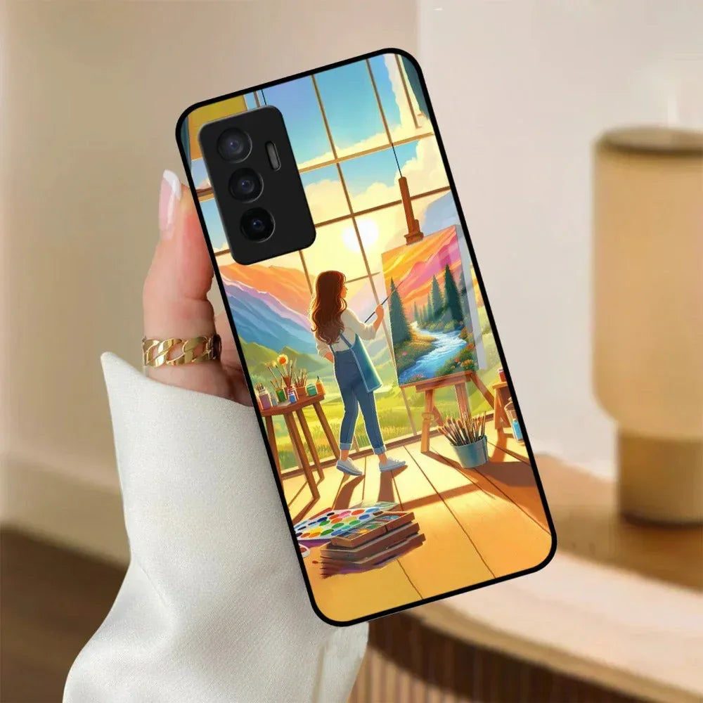 Canvas of Dreams Glass Case Cover For Vivo - ShopOnCliQ