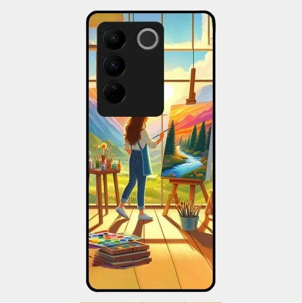 Canvas of Dreams Glass Case Cover For Vivo V27 Pro 5G