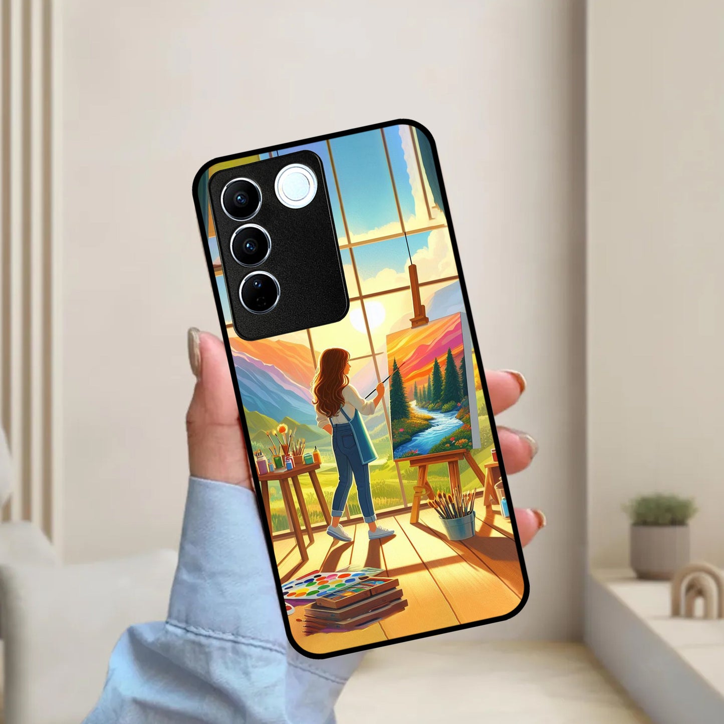 Canvas of Dreams Glossy Metal Case Cover For Vivo