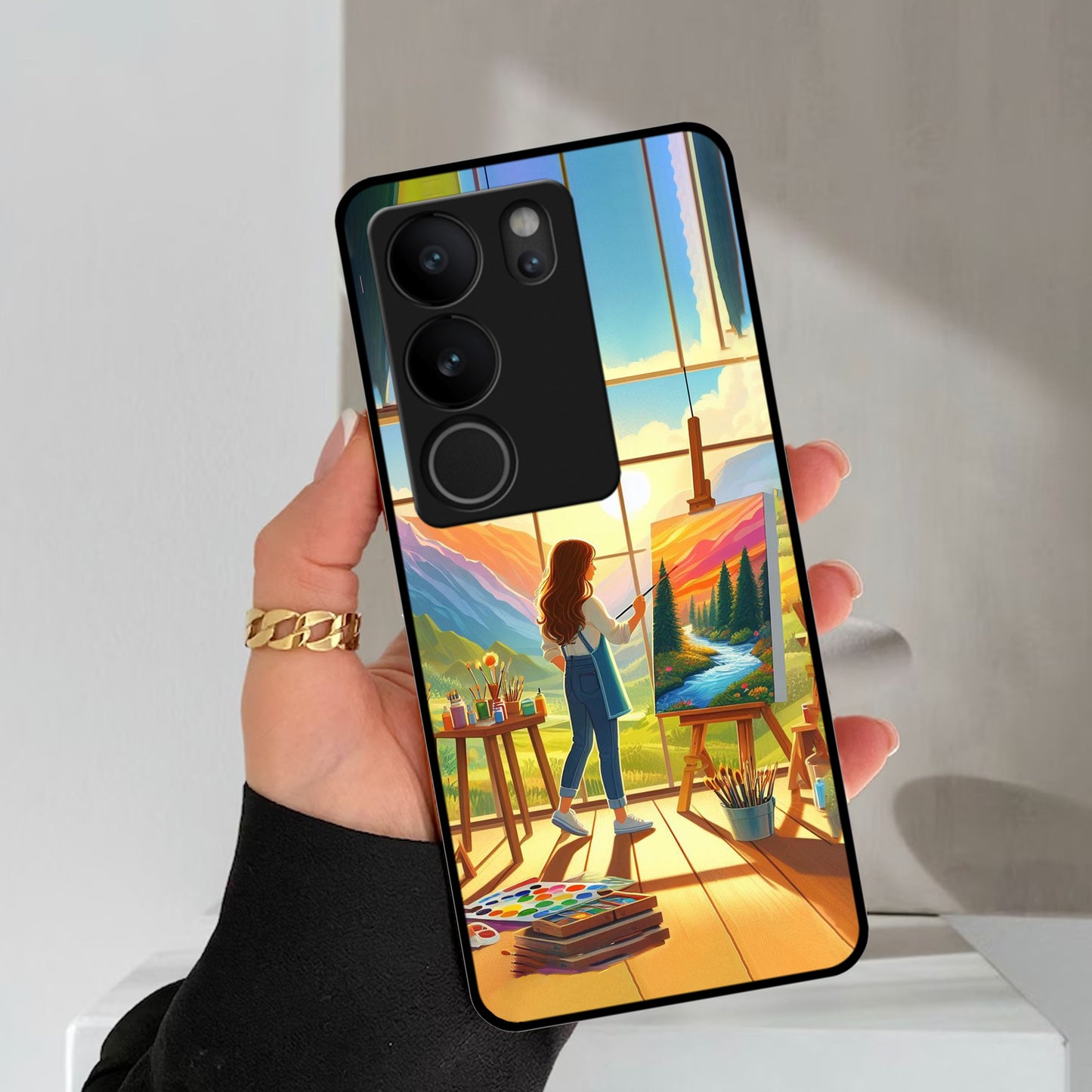 Canvas of Dreams Glossy Metal Case Cover For Vivo
