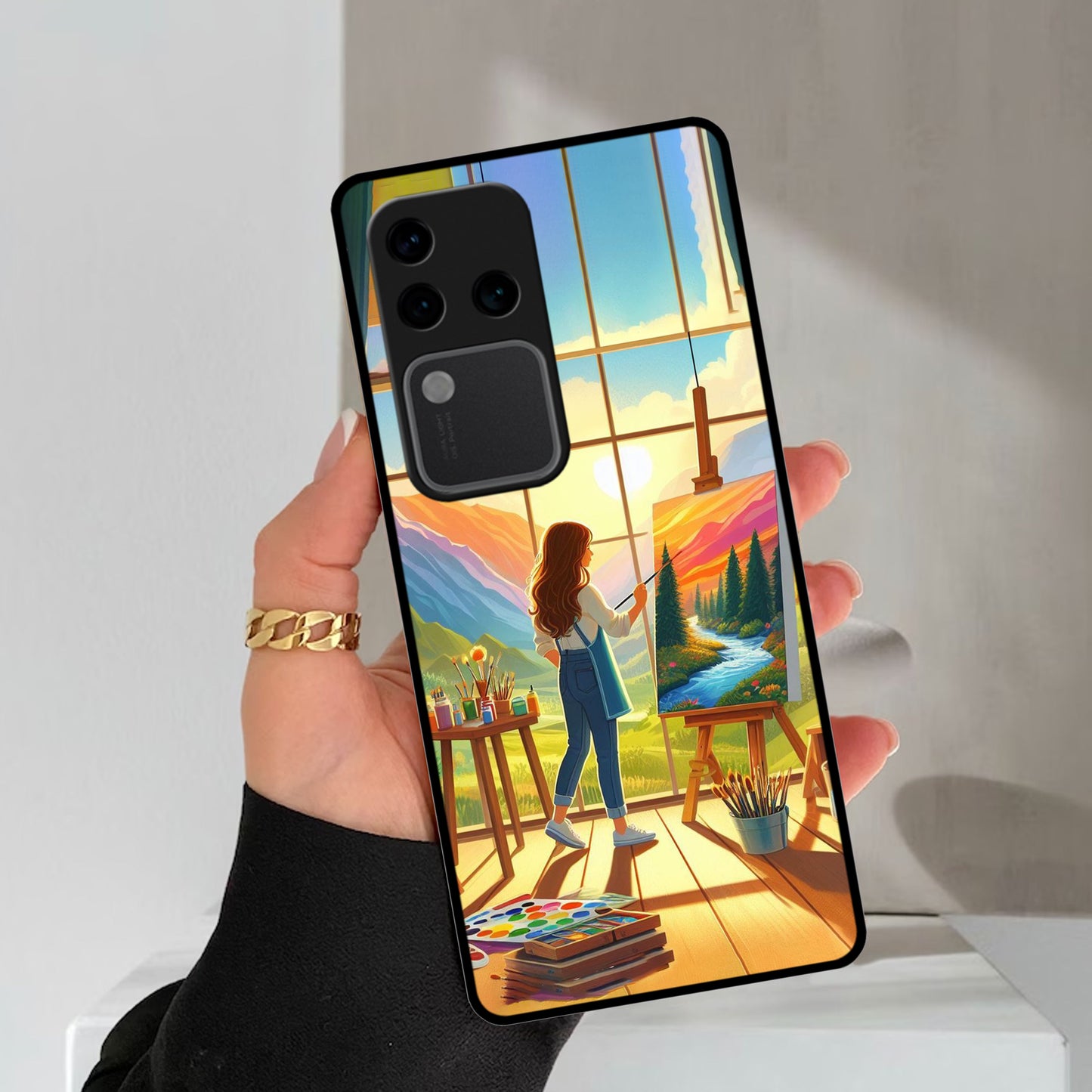 Canvas of Dreams Glossy Metal Case Cover For Vivo