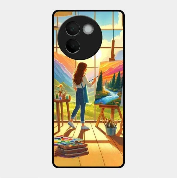 Canvas of Dreams Glass Case Cover For Vivo V30E 5G