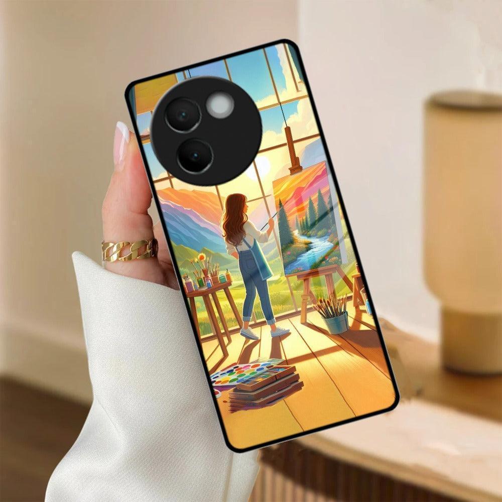 Canvas of Dreams Glass Case Cover For Vivo - ShopOnCliQ