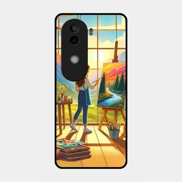 Canvas of Dreams Glass Case Cover For Vivo V40E 5G