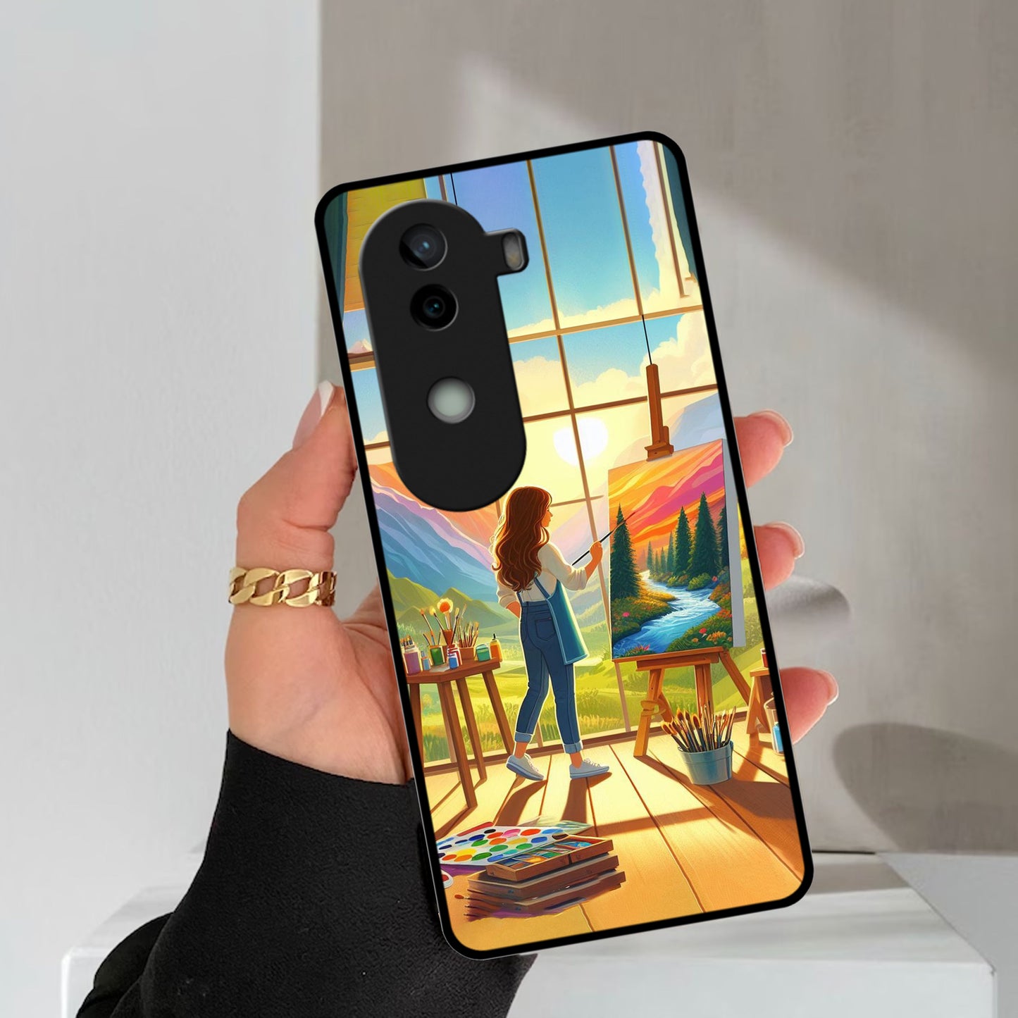 Canvas of Dreams Glossy Metal Case Cover For Vivo