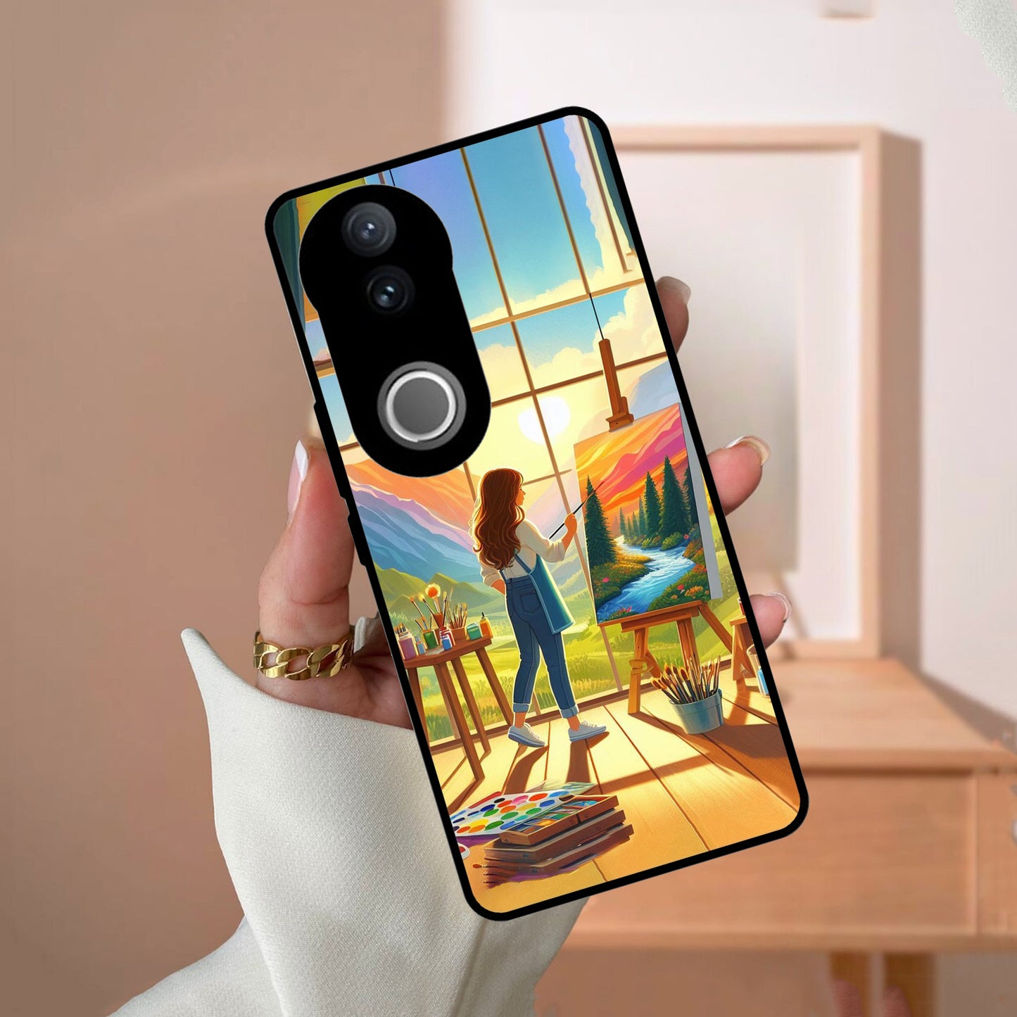 Canvas of Dreams Glossy Metal Case Cover For Vivo