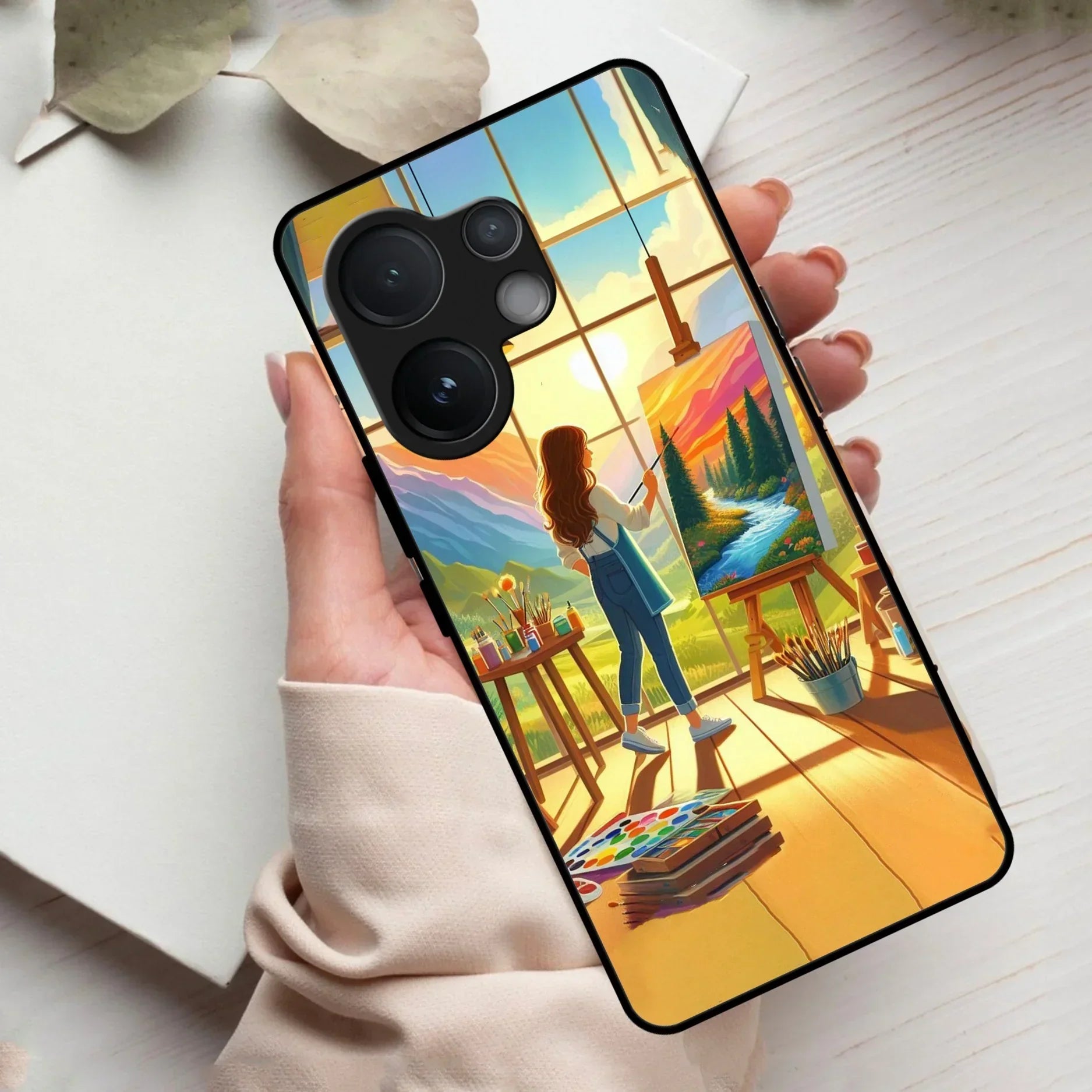 Canvas of Dreams Glass Case Cover For Vivo - ShopOnCliQ