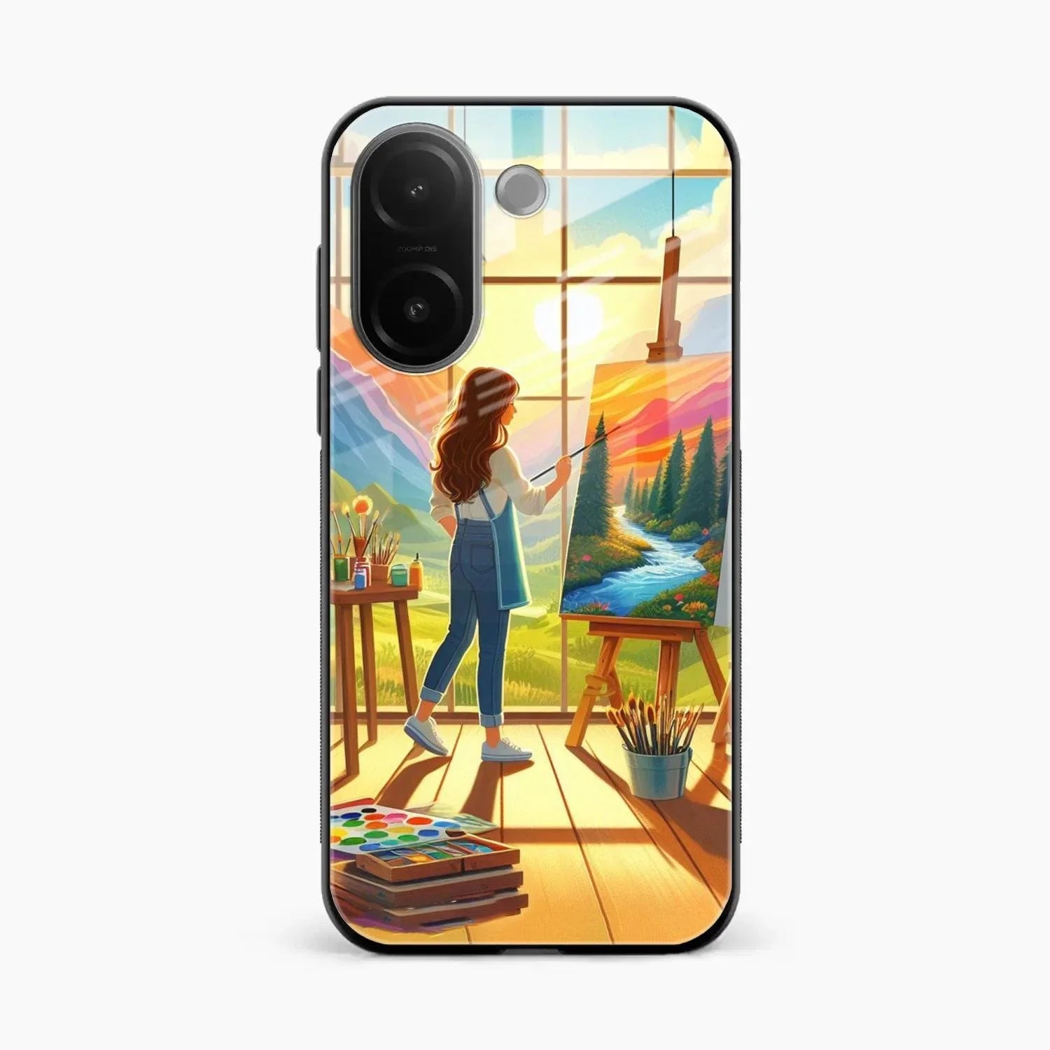 Canvas of Dreams Glass Case Cover For Vivo V60e 5G