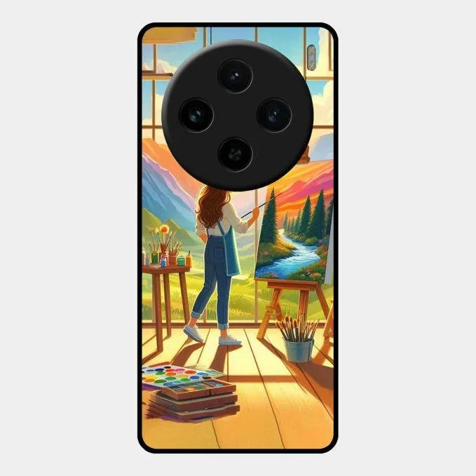 Canvas of Dreams Glass Case Cover For Vivo X100 5G