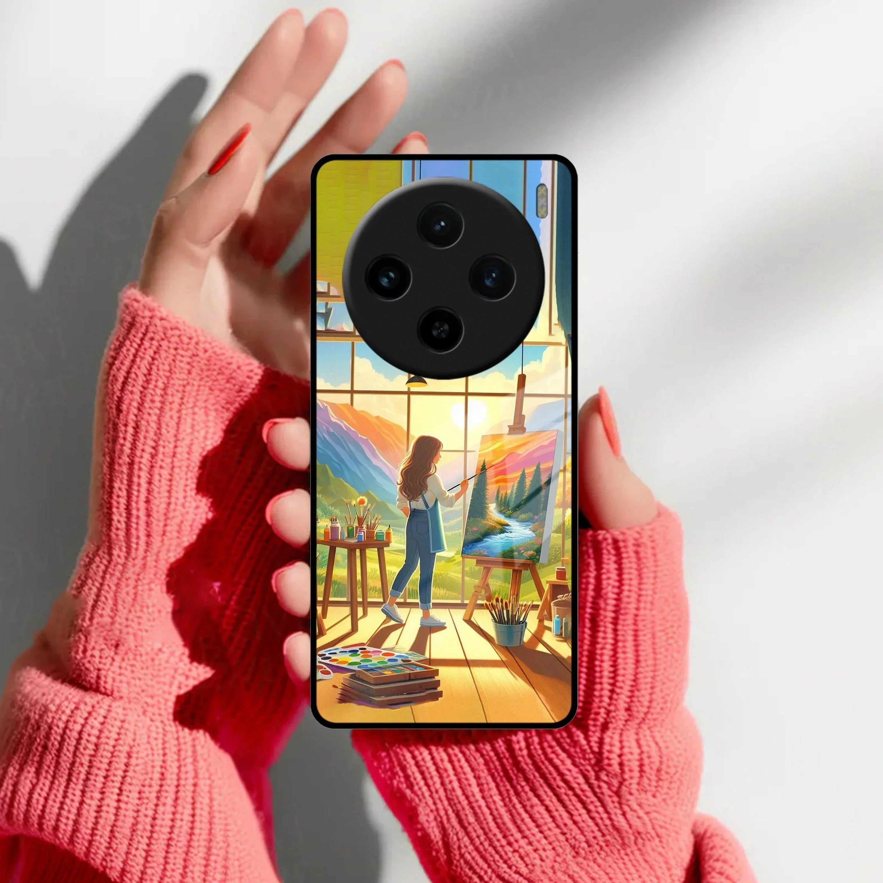 Canvas of Dreams Glass Case Cover For Vivo - ShopOnCliQ