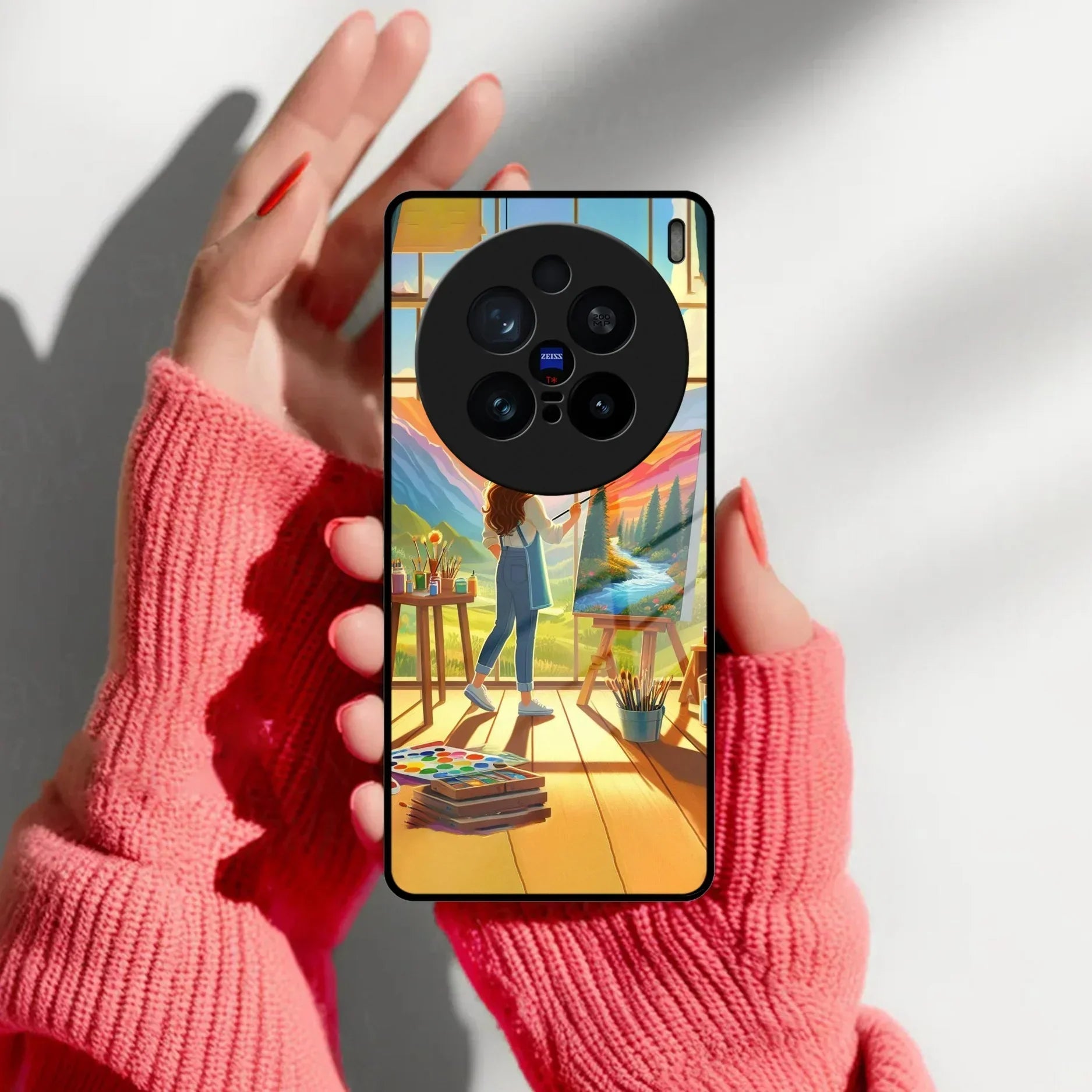 Canvas of Dreams Glass Case Cover For Vivo - ShopOnCliQ