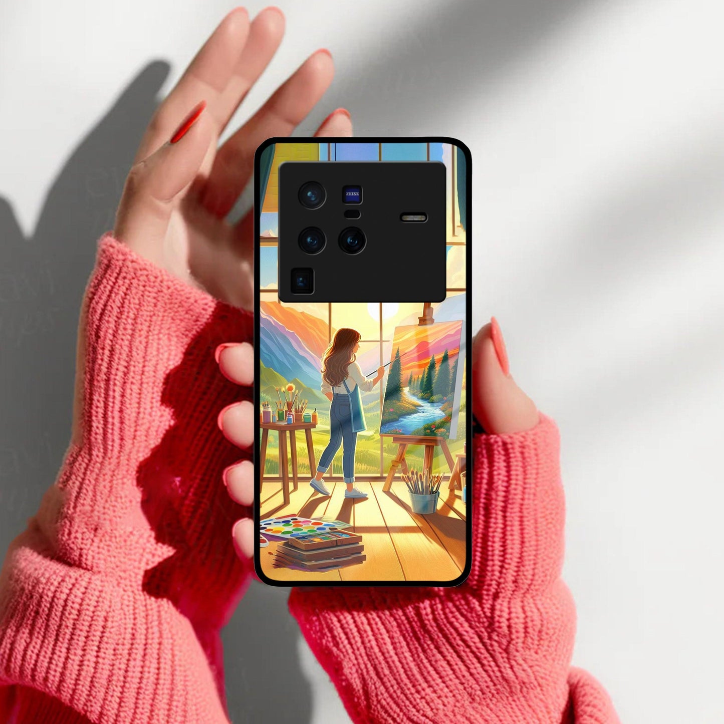 Canvas of Dreams Glass Case Cover For iQOO