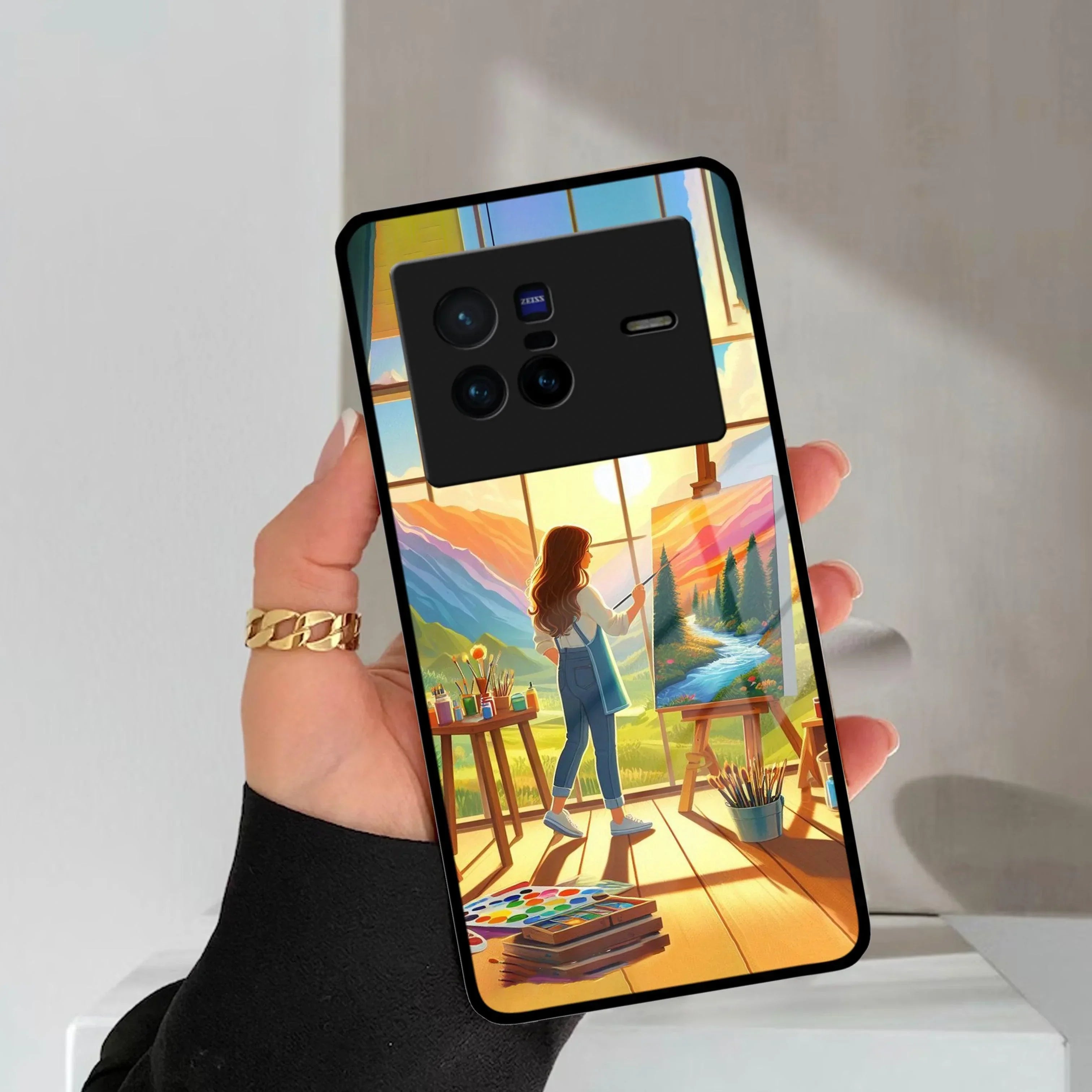 Canvas of Dreams Glass Case Cover For Vivo - ShopOnCliQ