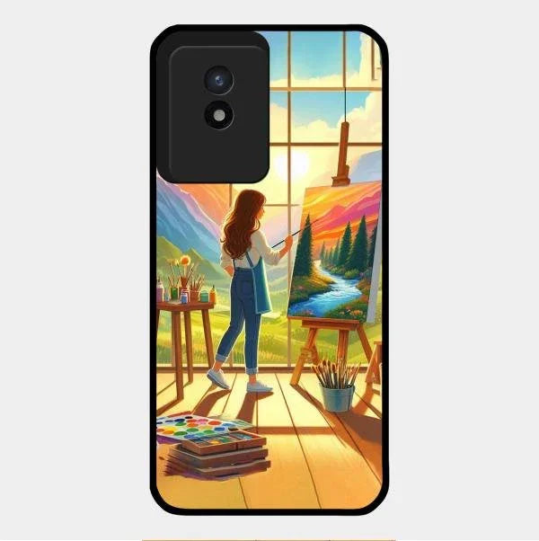 Canvas of Dreams Glass Case Cover For Vivo Y02T